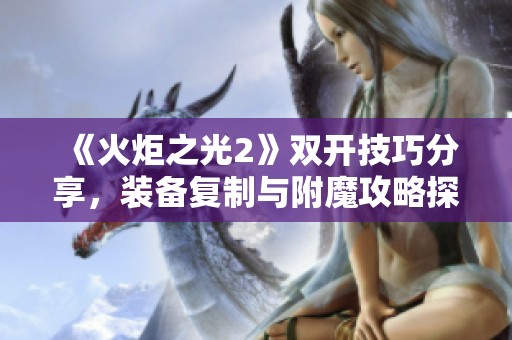 《火炬之光2》双开技巧分享，装备复制与附魔攻略探秘
