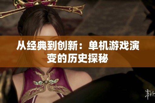 从经典到创新：单机游戏演变的历史探秘