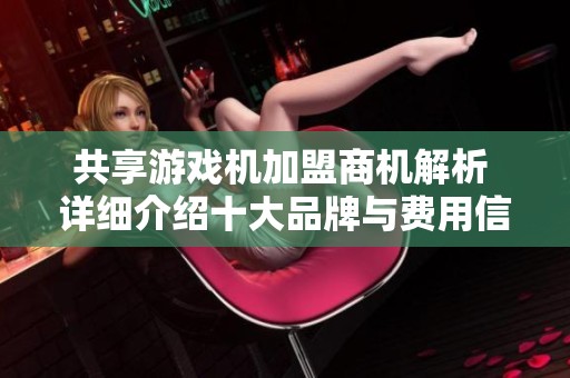 共享游戏机加盟商机解析 详细介绍十大品牌与费用信息
