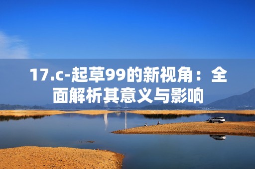 17.c-起草99的新视角：全面解析其意义与影响
