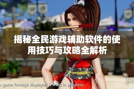 揭秘全民游戏辅助软件的使用技巧与攻略全解析