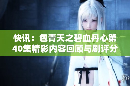 快讯：包青天之碧血丹心第40集精彩内容回顾与剧评分析