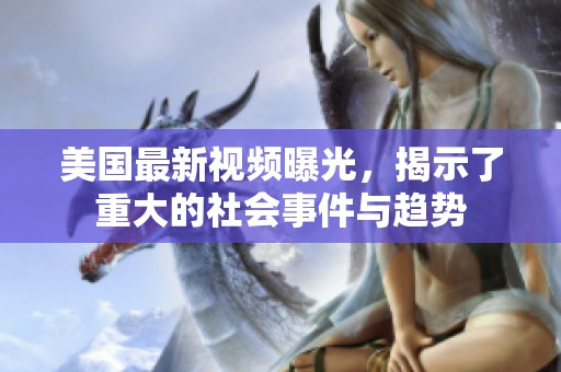 美国最新视频曝光，揭示了重大的社会事件与趋势
