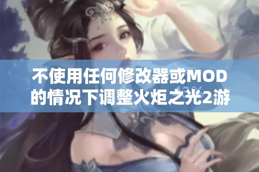不使用任何修改器或MOD的情况下调整火炬之光2游戏视距的实用技巧与方法