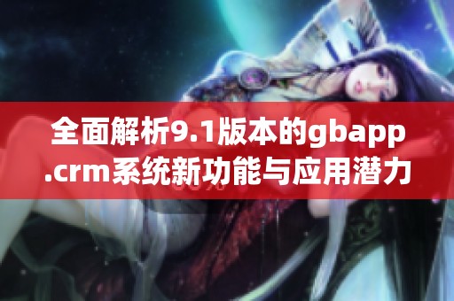全面解析9.1版本的gbapp.crm系统新功能与应用潜力