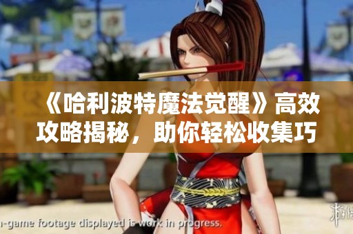 《哈利波特魔法觉醒》高效攻略揭秘，助你轻松收集巧克力蛙获取终极奖励！