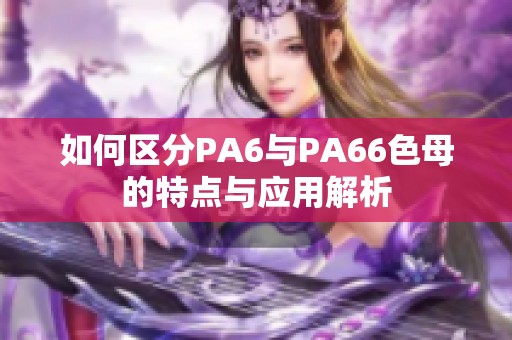 如何区分PA6与PA66色母的特点与应用解析