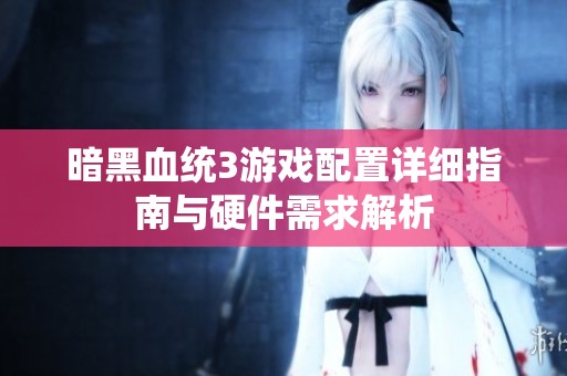 暗黑血统3游戏配置详细指南与硬件需求解析