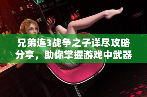 兄弟连3战争之子详尽攻略分享，助你掌握游戏中武器使用技巧与战术策略