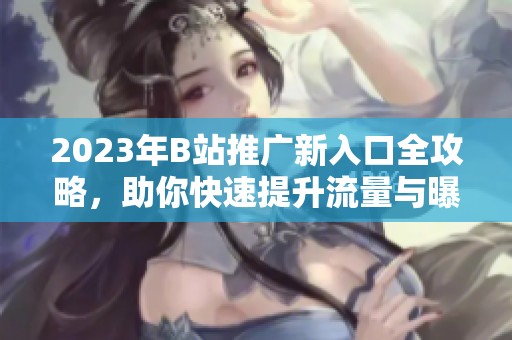 2023年B站推广新入口全攻略，助你快速提升流量与曝光