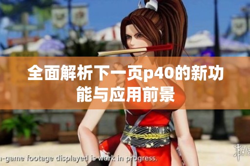 全面解析下一页p40的新功能与应用前景
