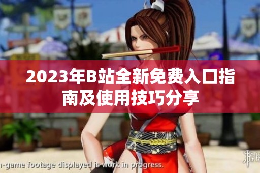 2023年B站全新免费入口指南及使用技巧分享