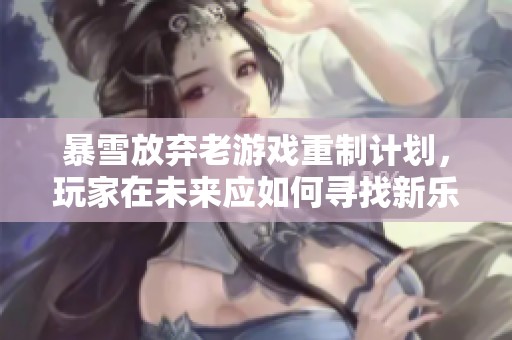 暴雪放弃老游戏重制计划，玩家在未来应如何寻找新乐趣与冒险方向