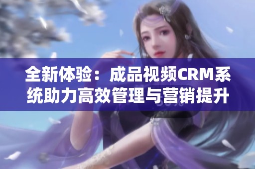 全新体验：成品视频CRM系统助力高效管理与营销提升