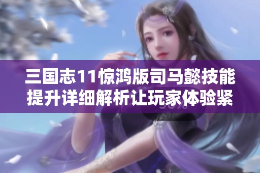 三国志11惊鸿版司马懿技能提升详细解析让玩家体验紧张刺激的策略对决