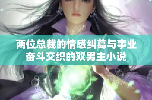 两位总裁的情感纠葛与事业奋斗交织的双男主小说