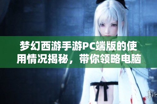 梦幻西游手游PC端版的使用情况揭秘，带你领略电脑版梦幻西游的独特魅力与乐趣