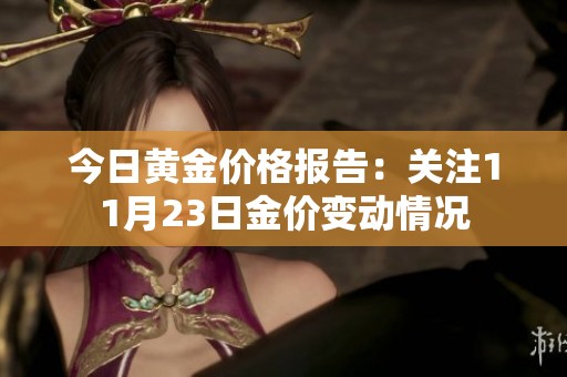 今日黄金价格报告：关注11月23日金价变动情况