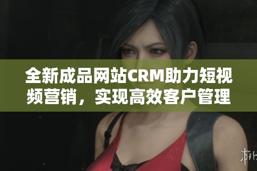 全新成品网站CRM助力短视频营销，实现高效客户管理与互动