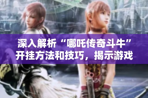 深入解析“哪吒传奇斗牛”开挂方法和技巧，揭示游戏操作真相与风险