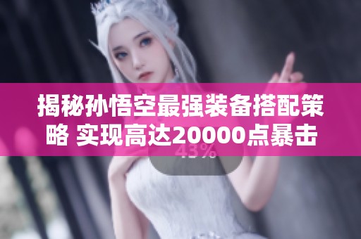揭秘孙悟空最强装备搭配策略 实现高达20000点暴击伤害