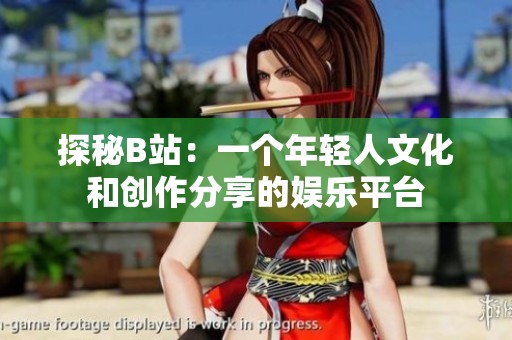 探秘B站：一个年轻人文化和创作分享的娱乐平台