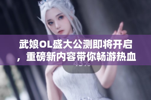 武娘OL盛大公测即将开启，重磅新内容带你畅游热血冒险之旅