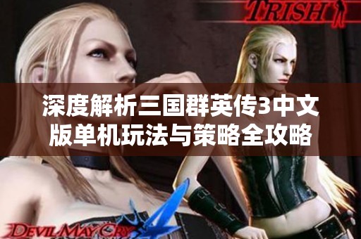 深度解析三国群英传3中文版单机玩法与策略全攻略
