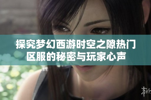 探究梦幻西游时空之隙热门区服的秘密与玩家心声