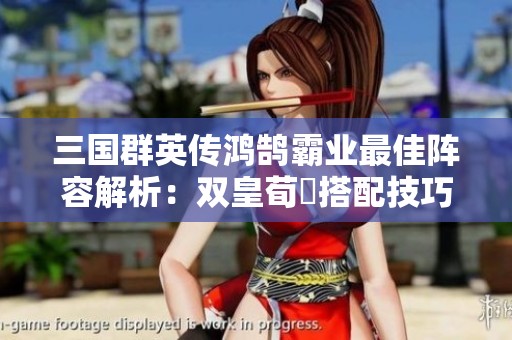 三国群英传鸿鹄霸业最佳阵容解析：双皇荀彧搭配技巧分享