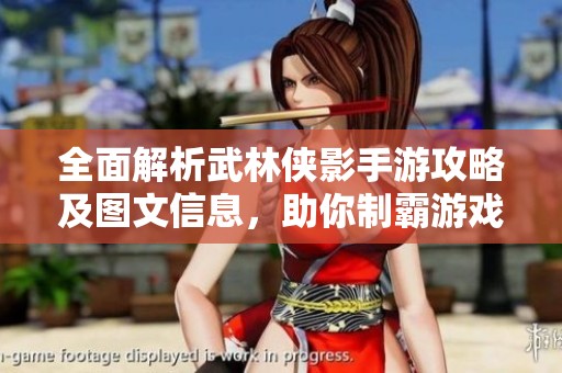 全面解析武林侠影手游攻略及图文信息，助你制霸游戏世界