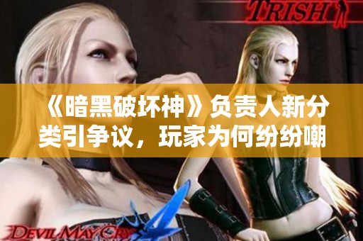 《暗黑破坏神》负责人新分类引争议，玩家为何纷纷嘲讽背后原因揭秘