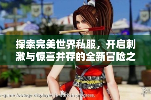 探索完美世界私服，开启刺激与惊喜并存的全新冒险之旅！