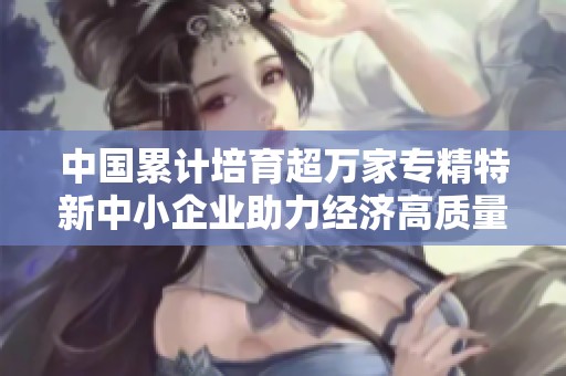 中国累计培育超万家专精特新中小企业助力经济高质量发展