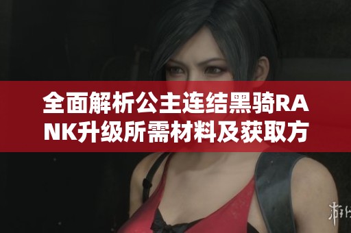 全面解析公主连结黑骑RANK升级所需材料及获取方法